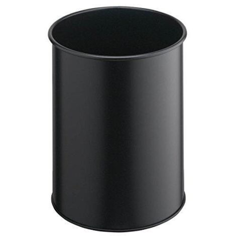 Durable Papierkorb Métal 15L Noir Design Classique