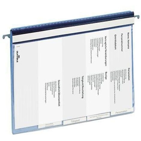 DURABLE Personalhefter DURABLE DIN A4 Kunststoff blau DURABLE DIN A4 Kunststoff blau