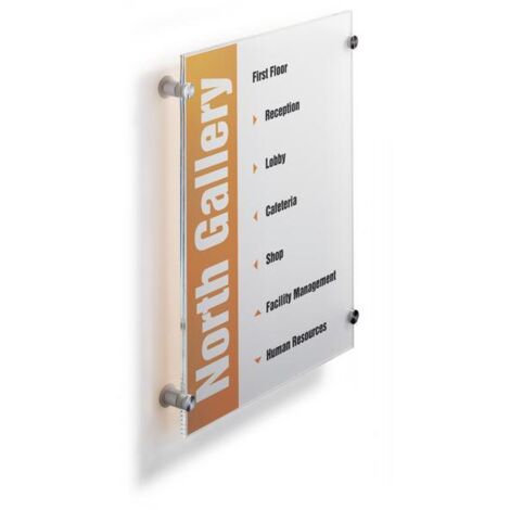 DURABLE  Portatarga CRYSTAL SIGN  in vetro acrilico  per UNI