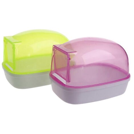 Durable Sand Bath Container Plastic Toilet Easy to Clean for Small Pet Animals