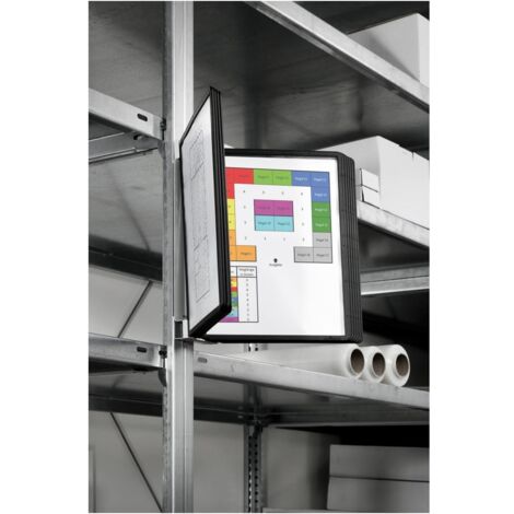 DURABLE Sichttafelsystem magnetischer Wandhalter 10 Sichttafeln A4.