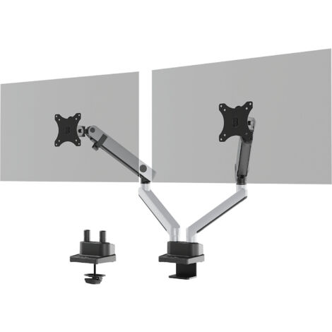 DURABLE, Support pour écran SELECT PLUS, pour 2 écrans, argent