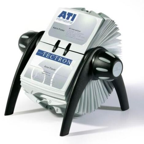 Durable tarjetero rotativo visifix flip negro