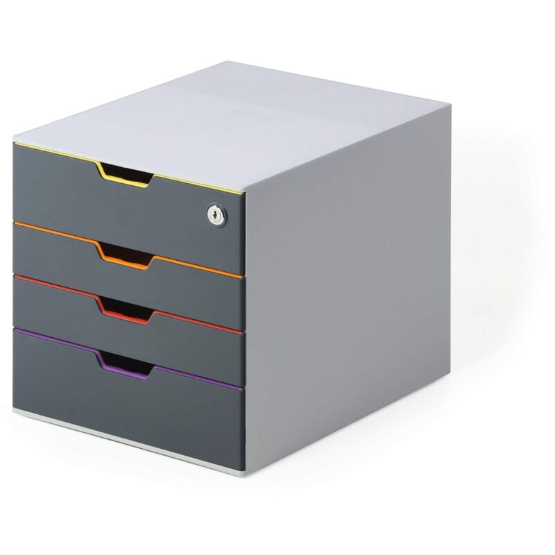 Durable varicolor safe 4 Drawer Lockable gdpr Colour Coded Desktop Storage A4+