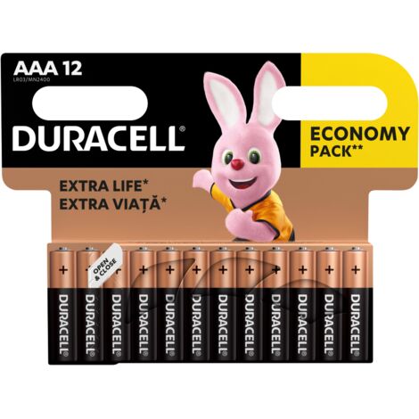 Duracell Alkaline Batterien Typ AAA 12 Stück