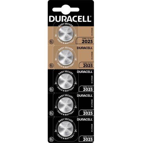 Duracell Batteria a bottone CR 2025 3 V 5 pz. 165 mAh Litio Elektro 2025