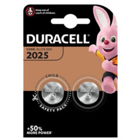 DURACELL BATTERIA A BOTTONE CR2025 BL 2 PZ