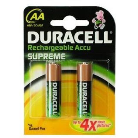 Duracell Batteria ricaricabile Stilo Aa1300mah Blister 2 Ric1500x2