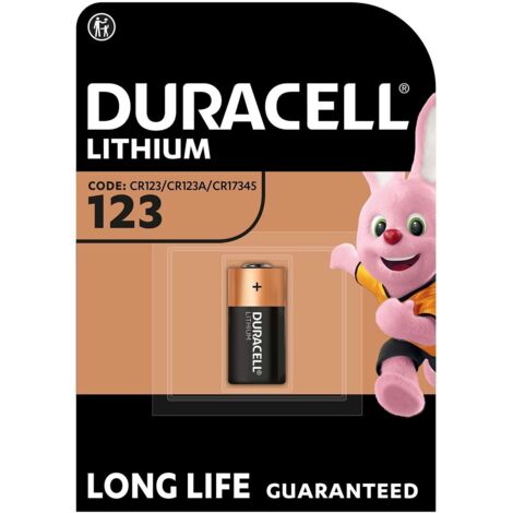 Duracell – Batterie lithium DL123 3V 500mAh – Adaptée pour appareils photo numériques – Dimensions 34,5x17,1mm – Technologie photo