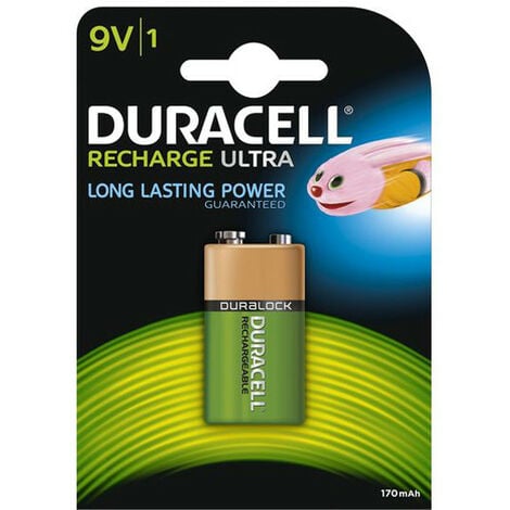 DURACELL Batterie rechargeable 6HR61, 9V 170mAh, en blister (056008)