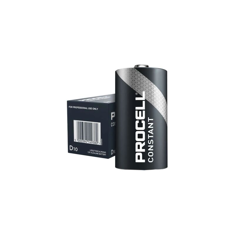 Duracell Constant Power d 1.5v industrial Alkaline Batteries Bulk Box of 10