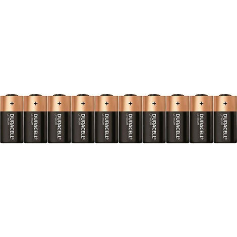 Duracell CR 123A Fotobatterie CR-123A Lithium 1400 mAh 3 V 10 St.