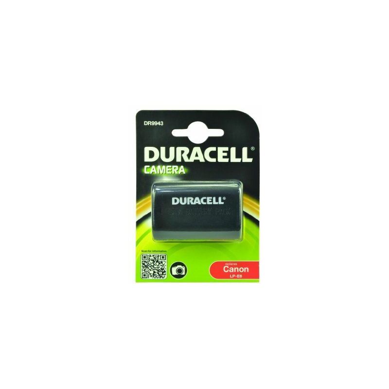 

DR9943 - Batería para Cámara Digital 7.4 V, 1400 mAh (Reemplaza Batería Original de Canon LP-E6), Negro - Duracell