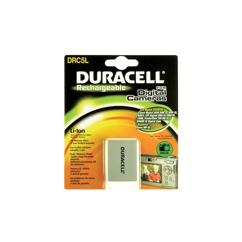 

DRC5L batería para cámara/grabadora Ión de litio 820 mAh - Duracell