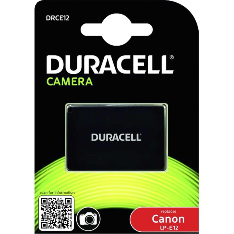 Duracell - Batterie - Li-Ion - 800 mAh - pour Canon eos 100D, Kiss m, Kiss M2, Kiss X7, m, M10, M100, M2, M50, Rebel SL1 PowerShot SX70