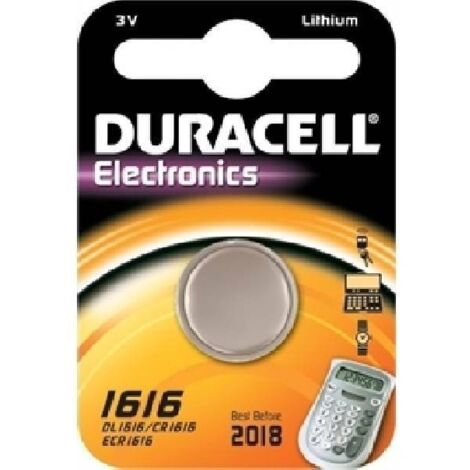 Duracell electronics pila bottone al litio 3v per orologi dl1616