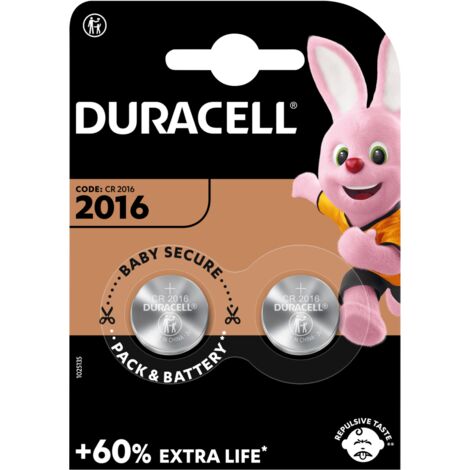 Duracell Lithium-Knopfzellen Typ 2016 2 Stk.