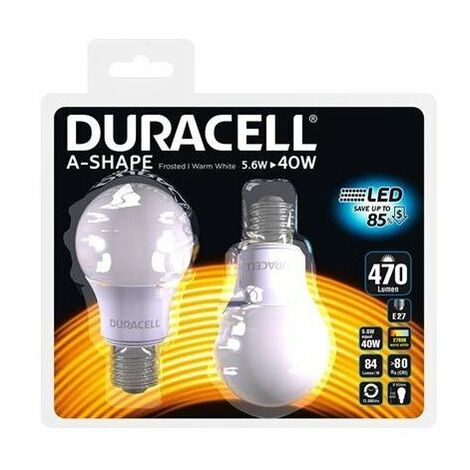 DURACELL - Lot de 2 ampoules standard Led E27 470lm