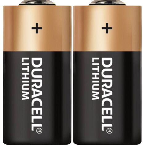 Duracell – Piles lithium CR123A 3V – Lot de 2 – Capacité 1400 mAh – Longue durée de vie jusqu'à 10 ans – Pour appareils photo et détecteurs de fumée