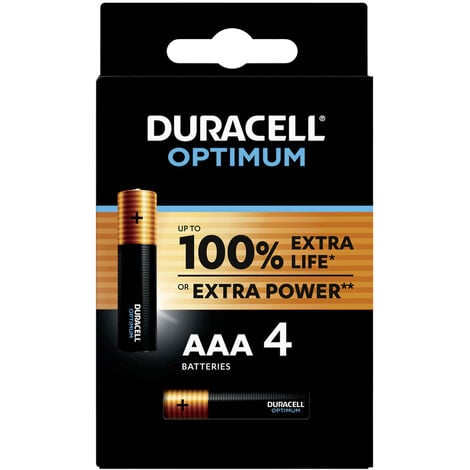 Duracell Optimum Micro (AAA)-Batterie Alkali-Mangan 1.5 V 4 St.