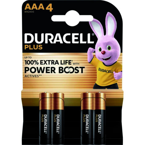 Duracell PILA ALCALINA SERIE PLUS POWERBOOST 4 PZ. MINISTILO 1,5V 10.00 confezioni