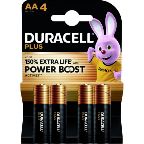 Duracell PILA ALCALINA SERIE PLUS POWERBOOST 4 PZ. STILO 1,5V 20.00 confezioni