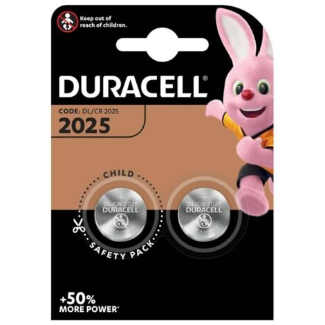 Duracell pilas planas de litio 3v - cr2025 blister 2