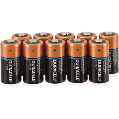 DURACELL Pile Ultra Lithium 3V, 123 (CR17345), 10 pièces