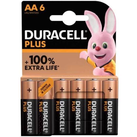 Duracell Plus- 6 Pile AA