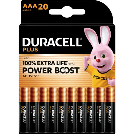 Duracell Plus Power Boost Micro (AAA)-Batterie Alkali-Mangan  1.5 V 20 St.