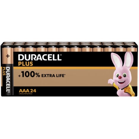 Duracell Plus Power Micro (AAA)-Batterie Alkali-Mangan 1.5 V 24 St.