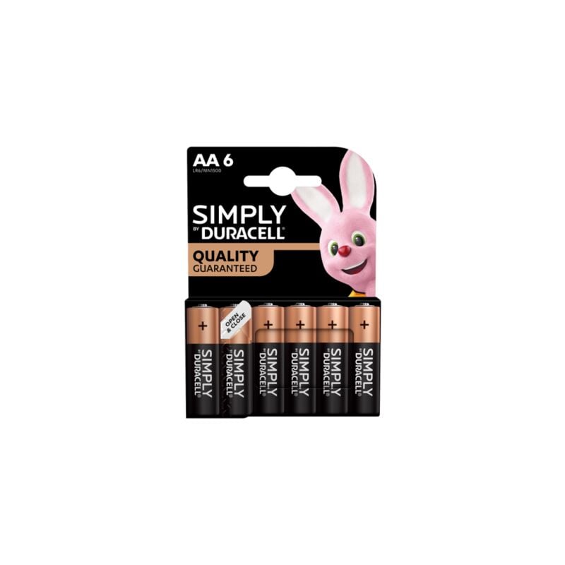 Simply aa Batteries MN1500 6 Per Card - Duracell