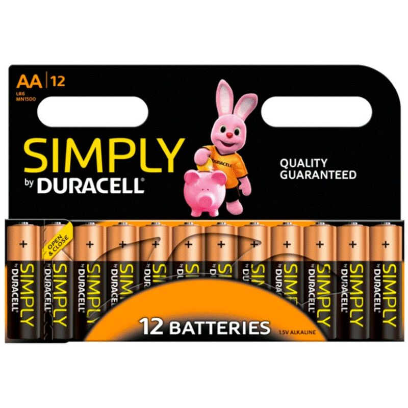 Simply Long-Life aa Batteries , Pack of 12 - Duracell