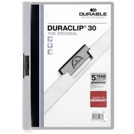 Duraclip 30 archivador PVC Gris, Transparente