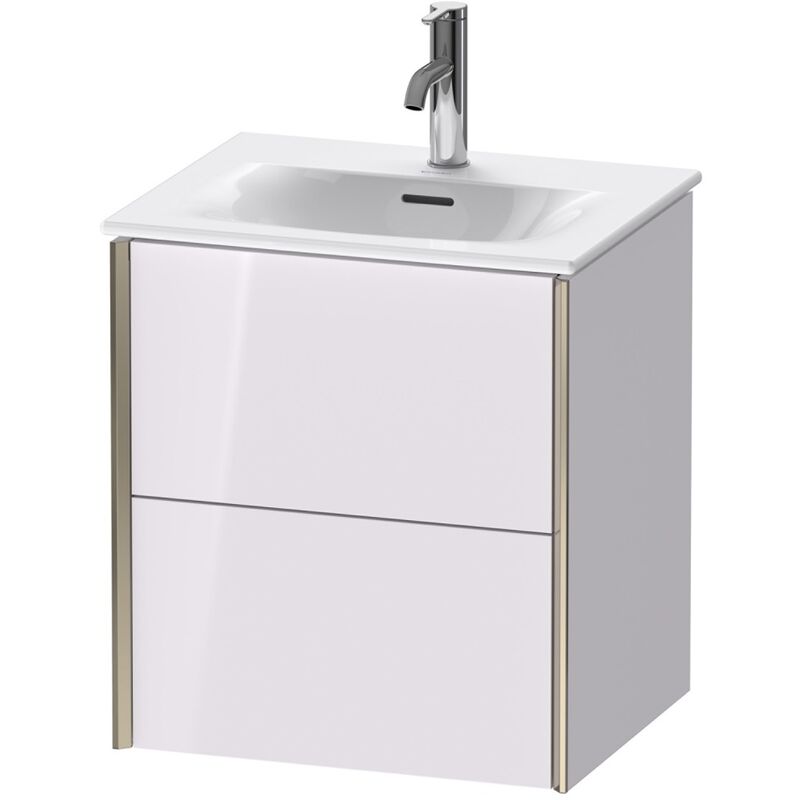 

Durait XViu 4131 Módulo mural, 2 cajones, para lavabo Viu 234453, 510x420 mm, Color (frente/cuerpo): champán mate/blanco lila hgl - XV41310B127