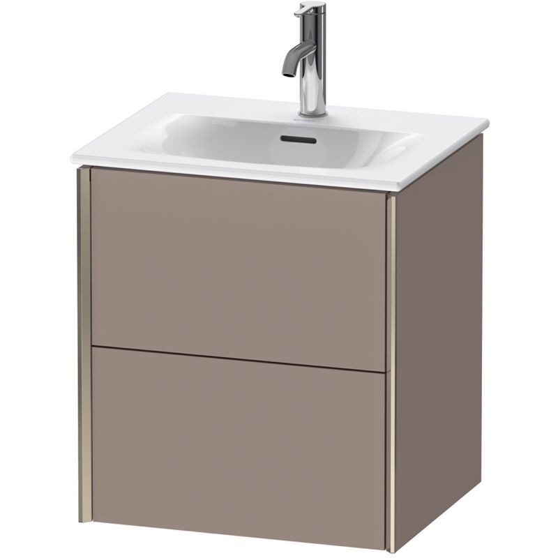 

Durait XViu 4131 Módulo mural, 2 cajones, para lavabo Viu 234453, 510x420 mm, Color (frente/cuerpo): champán mate/basalto mate - XV41310B143