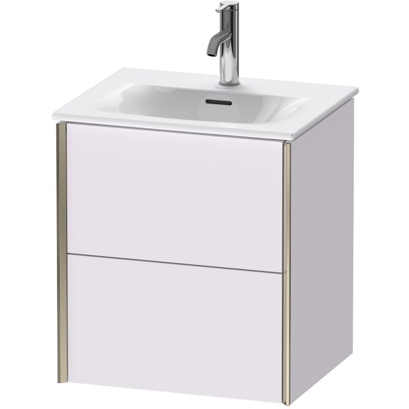 

Durait XViu 4131 Módulo mural, 2 cajones, para lavabo Viu 234453, 510x420 mm, Color (frente/cuerpo): champán mate/blanco lila sm. - XV41310B187