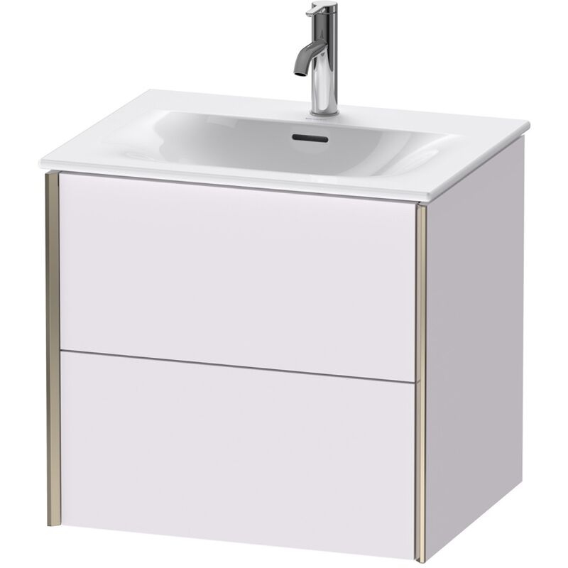 

Durait XViu 4132 Módulo mural, 2 cajones, para lavabo Viu 234463, 610x480 mm, Color (frente/cuerpo): champán mate/blanco lila sm. - XV41320B187