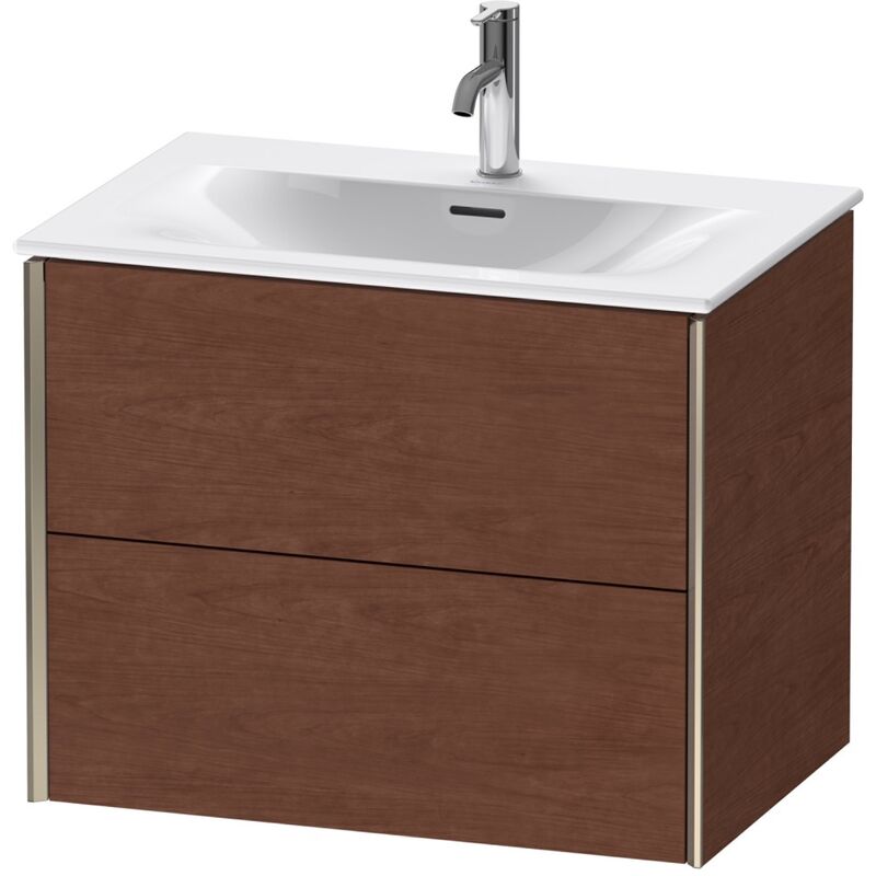 

Durait XViu 4133 Mueble bajo encimera, 2 cajones, para lavabo Viu 234473, 710x480 mm, Color (frente/cuerpo): champán mate/nogal americano