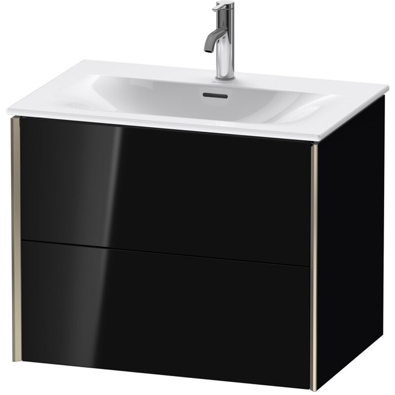 

Durait XViu 4133 Mueble bajo encimera, 2 cajones, para lavabo Viu 234473, 710x480 mm, Color (frente/cuerpo): champán mate/negro alto brillo