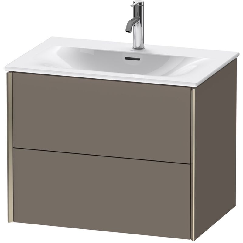 

Durait XViu 4133 Mueble bajo encimera, 2 cajones, para lavabo Viu 234473, 710x480 mm, Color (frente/cuerpo): champagne mate/flanel gris sm.