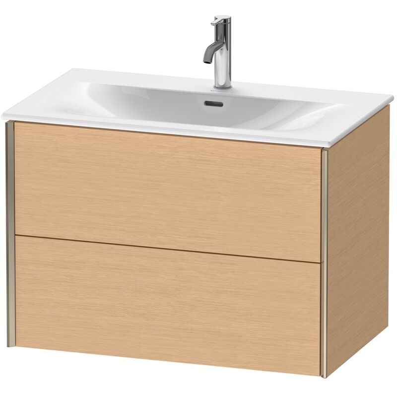 

Durait XViu 4134 Mueble bajo encimera, 2 cajones, para lavabo Viu 234483, 810x480 mm, Color (frente/cuerpo): champán mate / roble cepillado