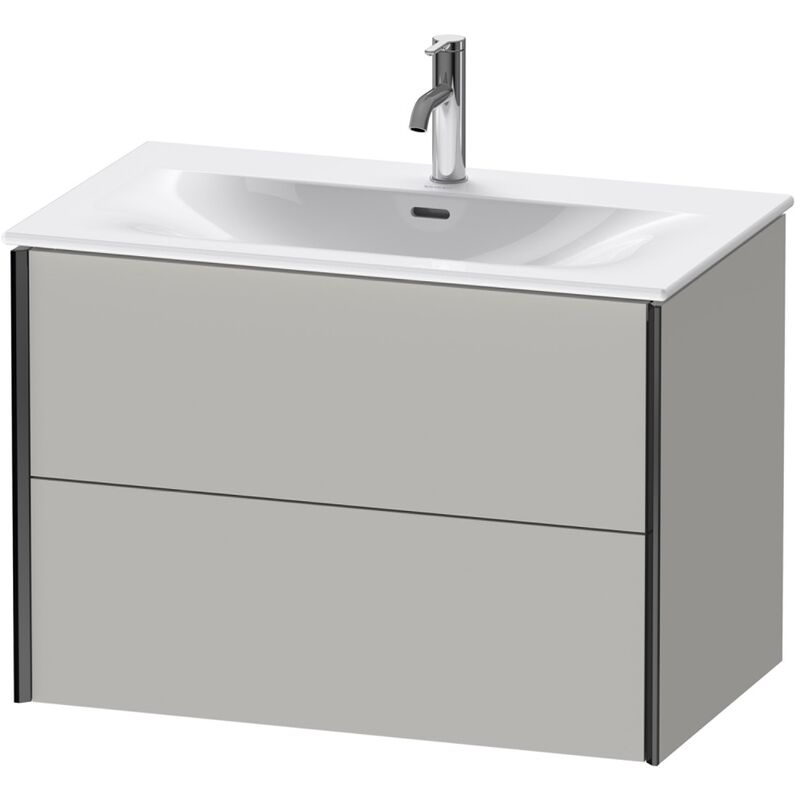 

Durait XViu 4134 Mueble bajo encimera, 2 cajones, para lavabo Viu 234483, 810x480 mm, Color (frente/cuerpo): negro mate / hormigón gris mate