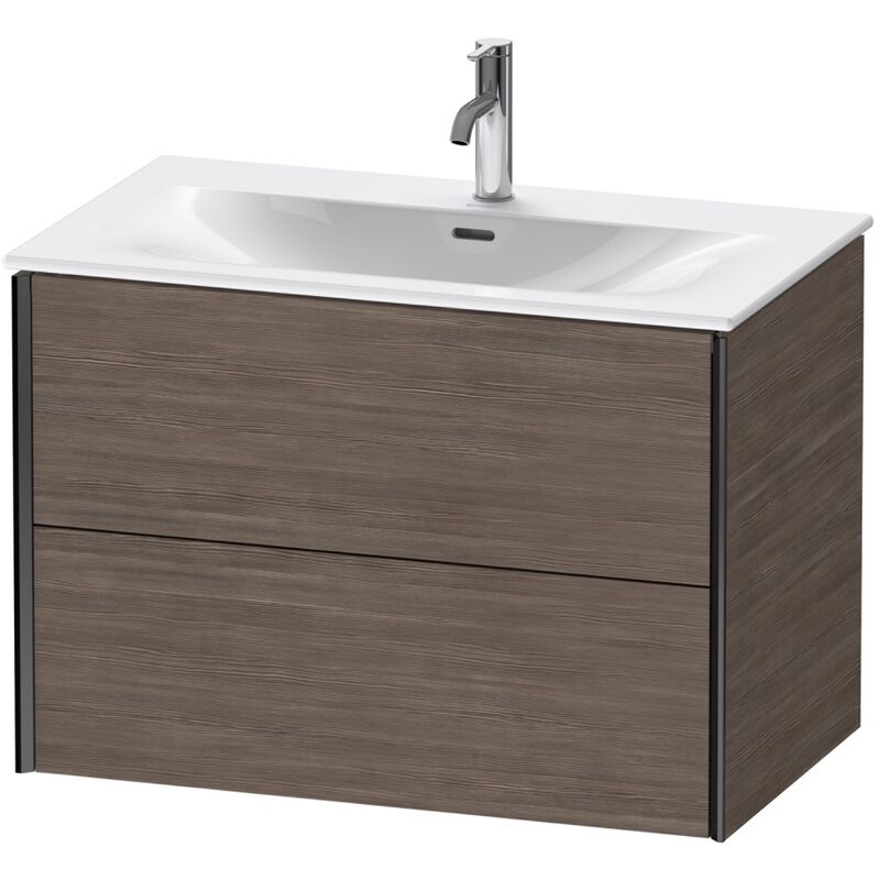 

Durait XViu 4134 Mueble bajo encimera, 2 cajones, para lavabo Viu 234483, 810x480 mm, Color (frente/cuerpo): negro mate/pino terra - XV41340B251