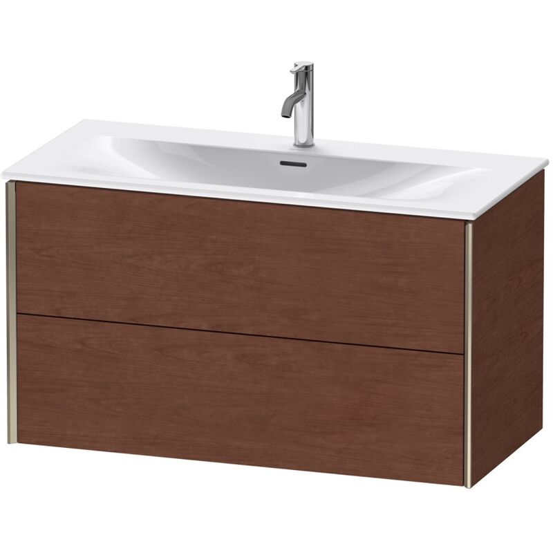 

Durait XViu 4135 Mueble bajo encimera, 2 cajones, para lavabo Viu 234410, 1010x480 mm, Color (frente/cuerpo): champán mate/nogal americano