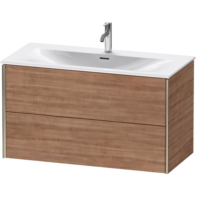 

Durait XViu 4135 Mueble bajo encimera, 2 cajones, para lavabo Viu 234410, 1010x480 mm, Color (frente/cuerpo): champán mate/tess. cerezo - XV41350B173