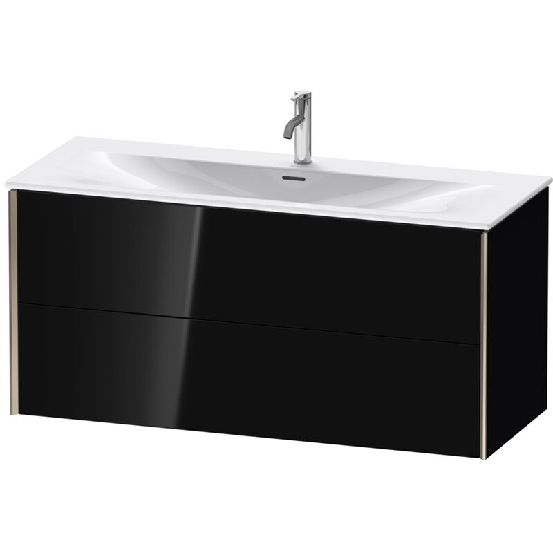 

Durait XViu 4136 Mueble bajo encimera, 2 cajones, para lavabo Viu 234412, 1210x480 mm, Color (frente/cuerpo): champán mate/negro alto brillo