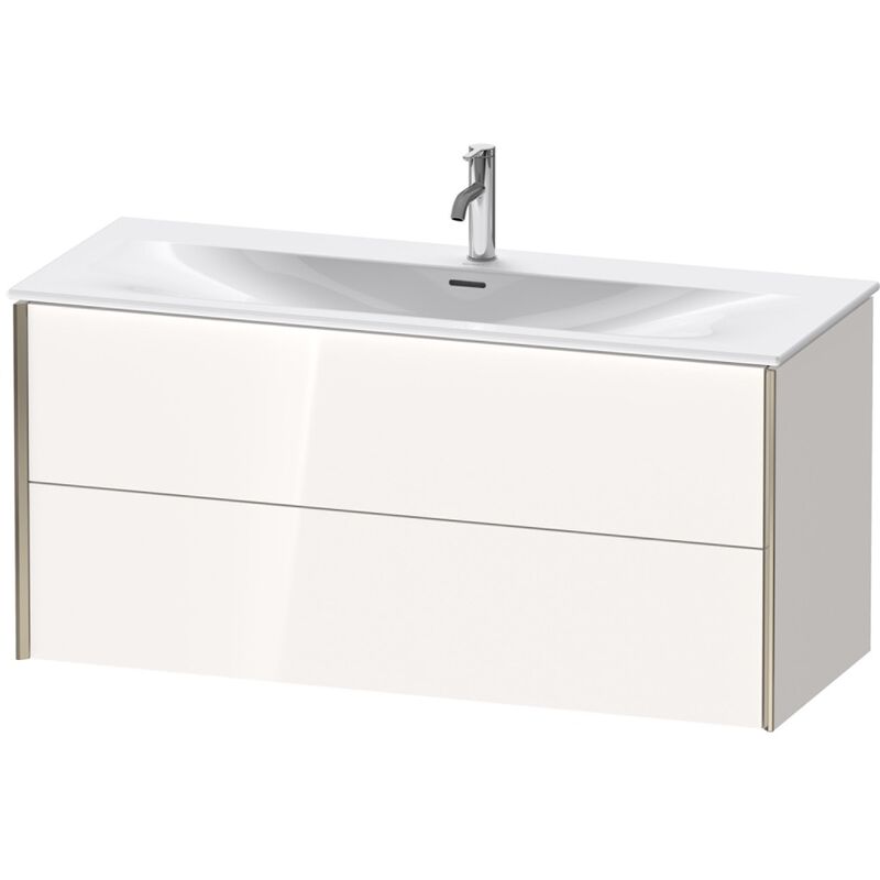 

Durait XViu 4136 Mueble bajo encimera, 2 cajones, para lavabo Viu 234412, 1210x480 mm, Color (frente/cuerpo): champán mate/blanco hgl. - XV41360B185