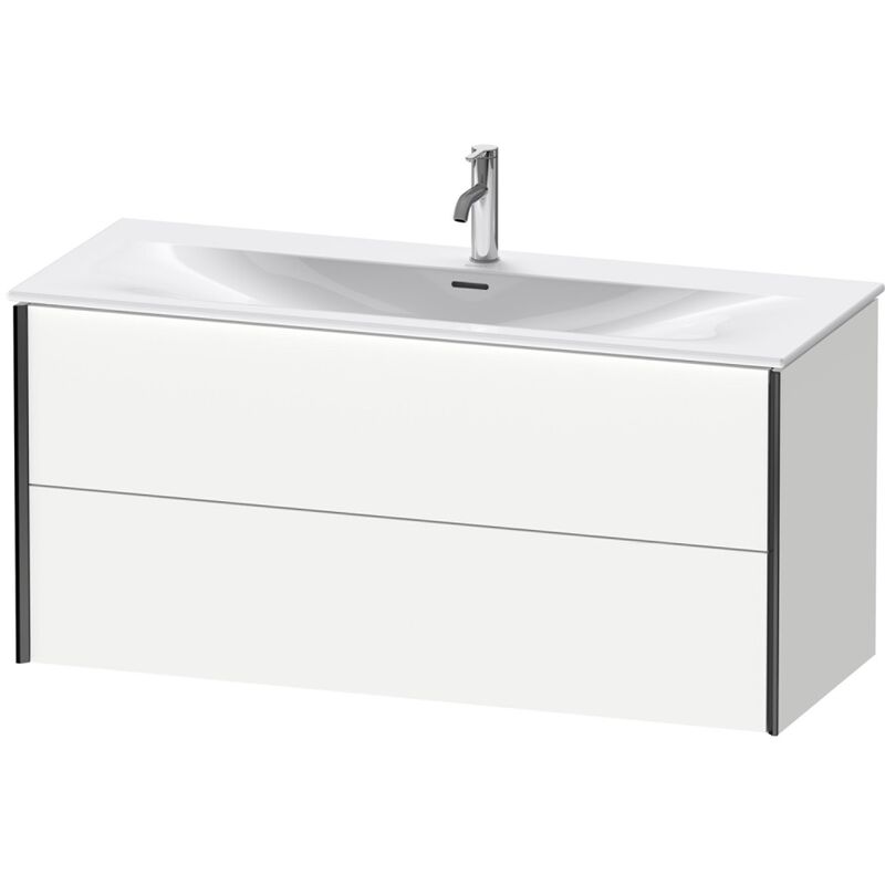 

Durait XViu 4136 Mueble bajo encimera, 2 cajones, para lavabo Viu 234412, 1210x480 mm, Color (frente/cuerpo): negro mate/blanco mate - XV41360B218