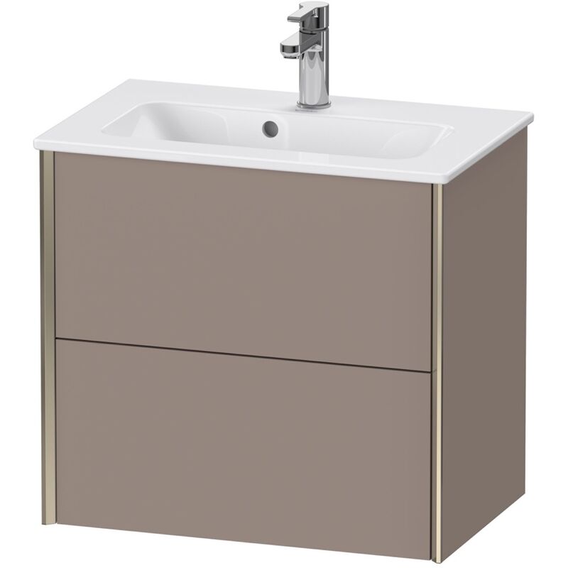 

Durait XViu 4178 Módulo mural, 2 cajones, para lavabo ME by Starck 234263, 610x390 mm, Color (frente/cuerpo): champán mate/basalto mate - XV41780B143